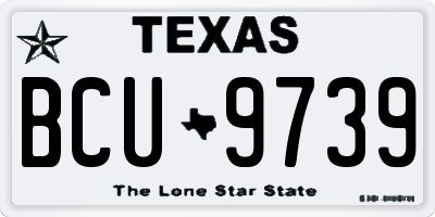 TX license plate BCU9739
