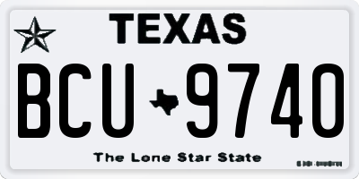 TX license plate BCU9740