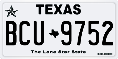 TX license plate BCU9752