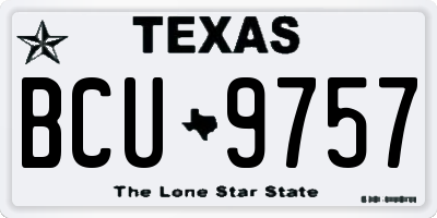 TX license plate BCU9757