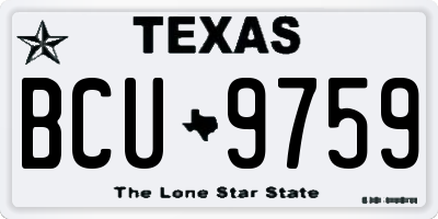 TX license plate BCU9759