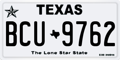 TX license plate BCU9762