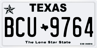 TX license plate BCU9764