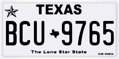 TX license plate BCU9765