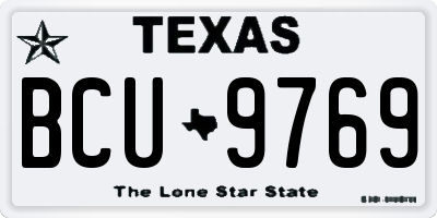 TX license plate BCU9769