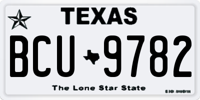 TX license plate BCU9782