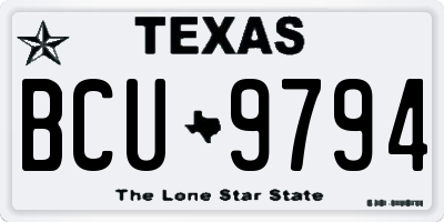 TX license plate BCU9794
