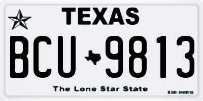 TX license plate BCU9813