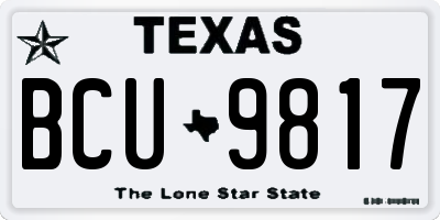 TX license plate BCU9817