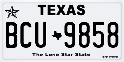 TX license plate BCU9858