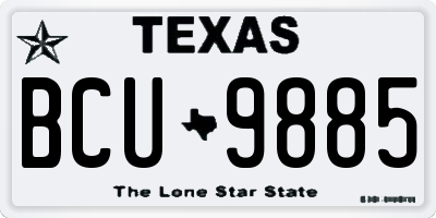 TX license plate BCU9885