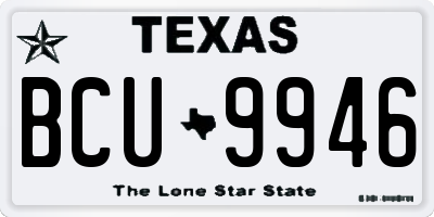 TX license plate BCU9946