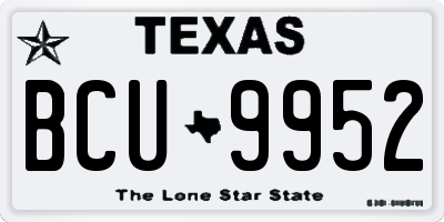 TX license plate BCU9952
