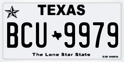 TX license plate BCU9979
