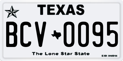 TX license plate BCV0095