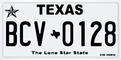 TX license plate BCV0128