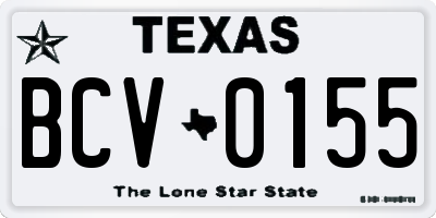 TX license plate BCV0155
