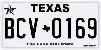 TX license plate BCV0169