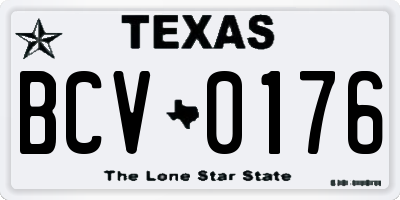 TX license plate BCV0176