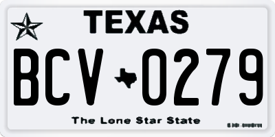 TX license plate BCV0279