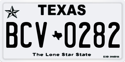 TX license plate BCV0282