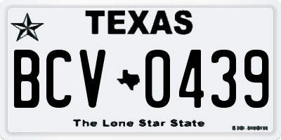 TX license plate BCV0439