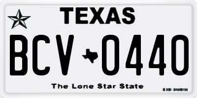 TX license plate BCV0440