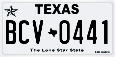 TX license plate BCV0441