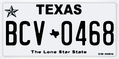 TX license plate BCV0468