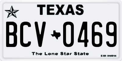 TX license plate BCV0469