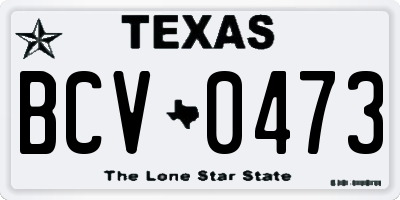 TX license plate BCV0473
