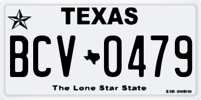 TX license plate BCV0479