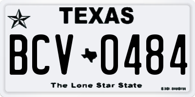 TX license plate BCV0484
