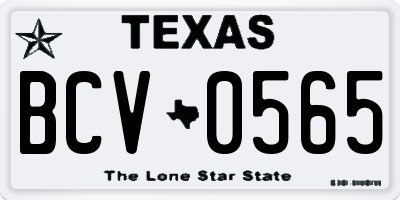TX license plate BCV0565