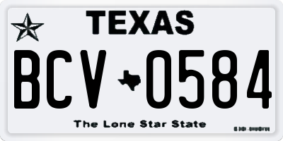 TX license plate BCV0584