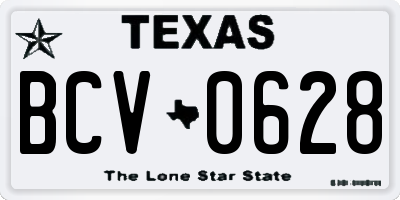 TX license plate BCV0628