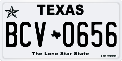 TX license plate BCV0656