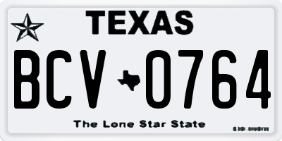 TX license plate BCV0764
