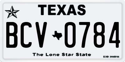 TX license plate BCV0784