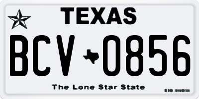 TX license plate BCV0856