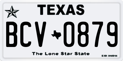TX license plate BCV0879