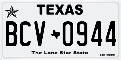 TX license plate BCV0944