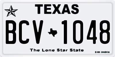 TX license plate BCV1048