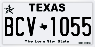 TX license plate BCV1055