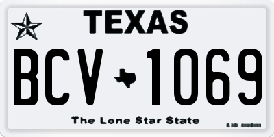 TX license plate BCV1069