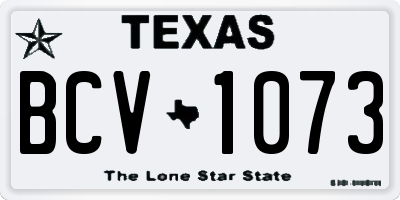 TX license plate BCV1073