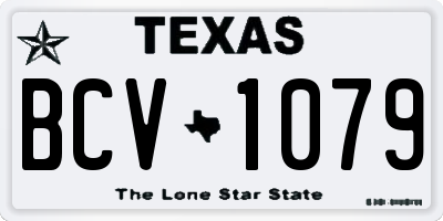 TX license plate BCV1079