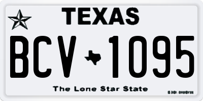 TX license plate BCV1095