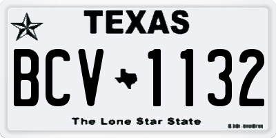 TX license plate BCV1132