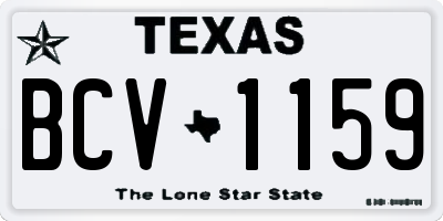 TX license plate BCV1159
